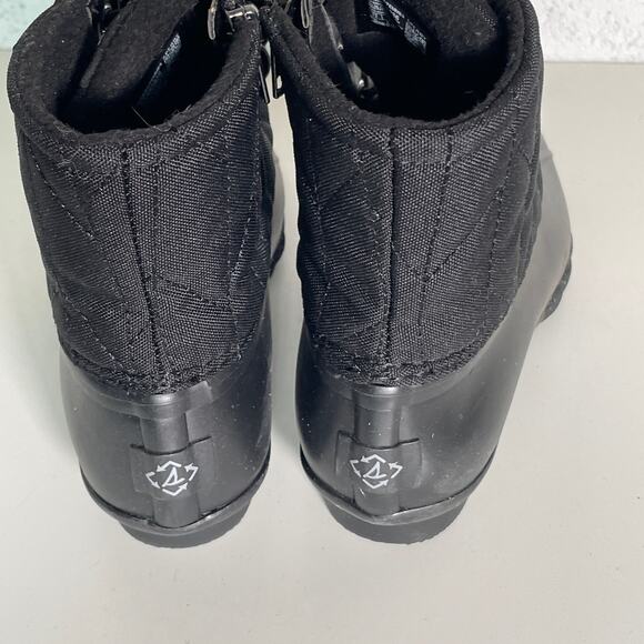 Sperry® woman's Saltwater Seacycled™ Duck Boots black 6. - Picture 2 of 10